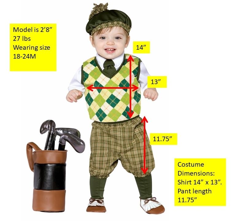 Rasta Imposta Future Golfer Costume, Green, 18-24 Months - Image 2